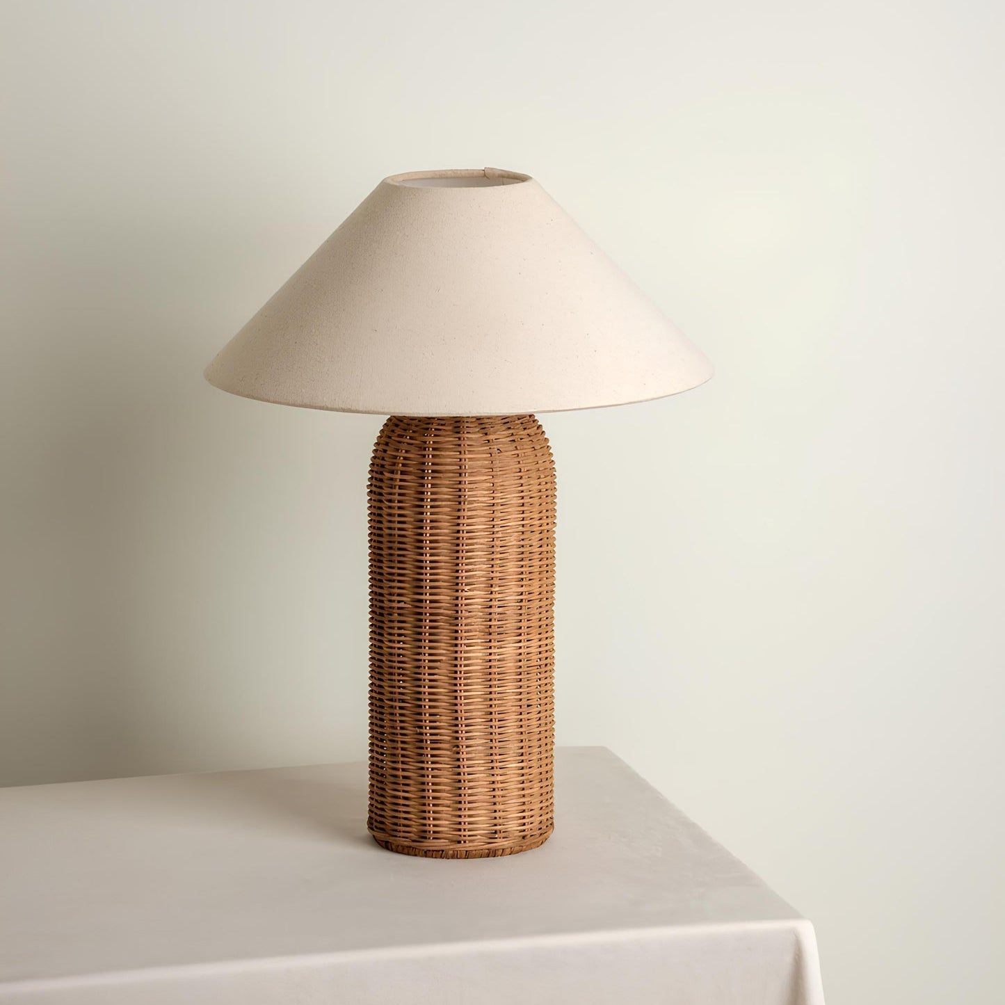 Lampe d'Accent en Rotin Naturel - Élégance et Chaleur pour Intérieur