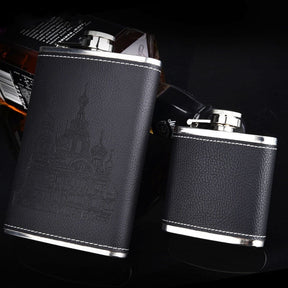 Flacon à Whisky en Acier Inoxydable - Ensemble Portable et Élégant pour Voyages