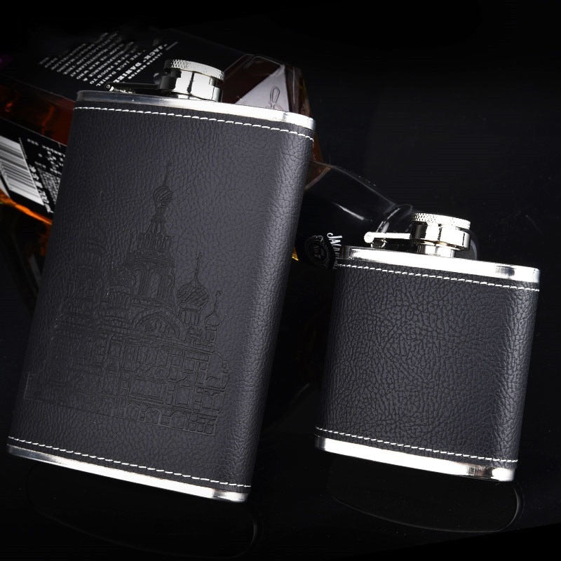 Flacon à Whisky en Acier Inoxydable - Ensemble Portable et Élégant pour Voyages