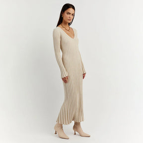 Robe Maxi Ajustable en Pierre - Élégance et Confort pour Femmes