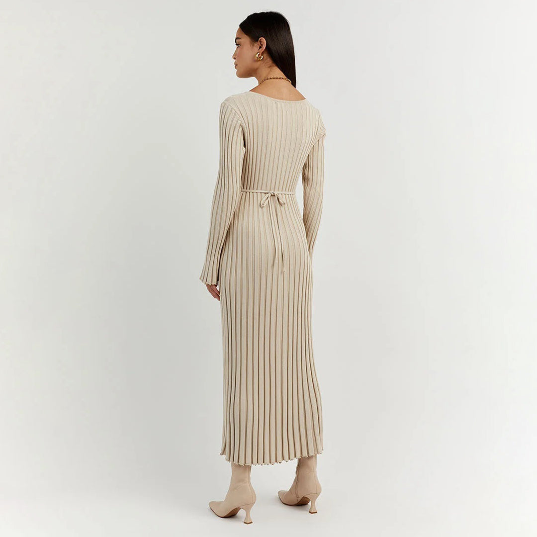 Robe Maxi Ajustable en Pierre - Élégance et Confort pour Femmes