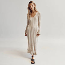Robe Maxi Ajustable en Pierre - Élégance et Confort pour Femmes