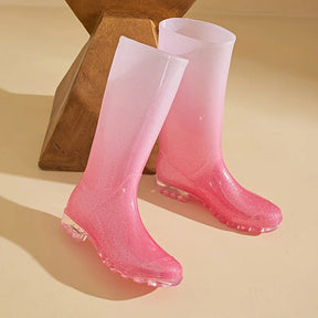 Bottes de Pluie Femme - Design Dégradé et Antidérapant