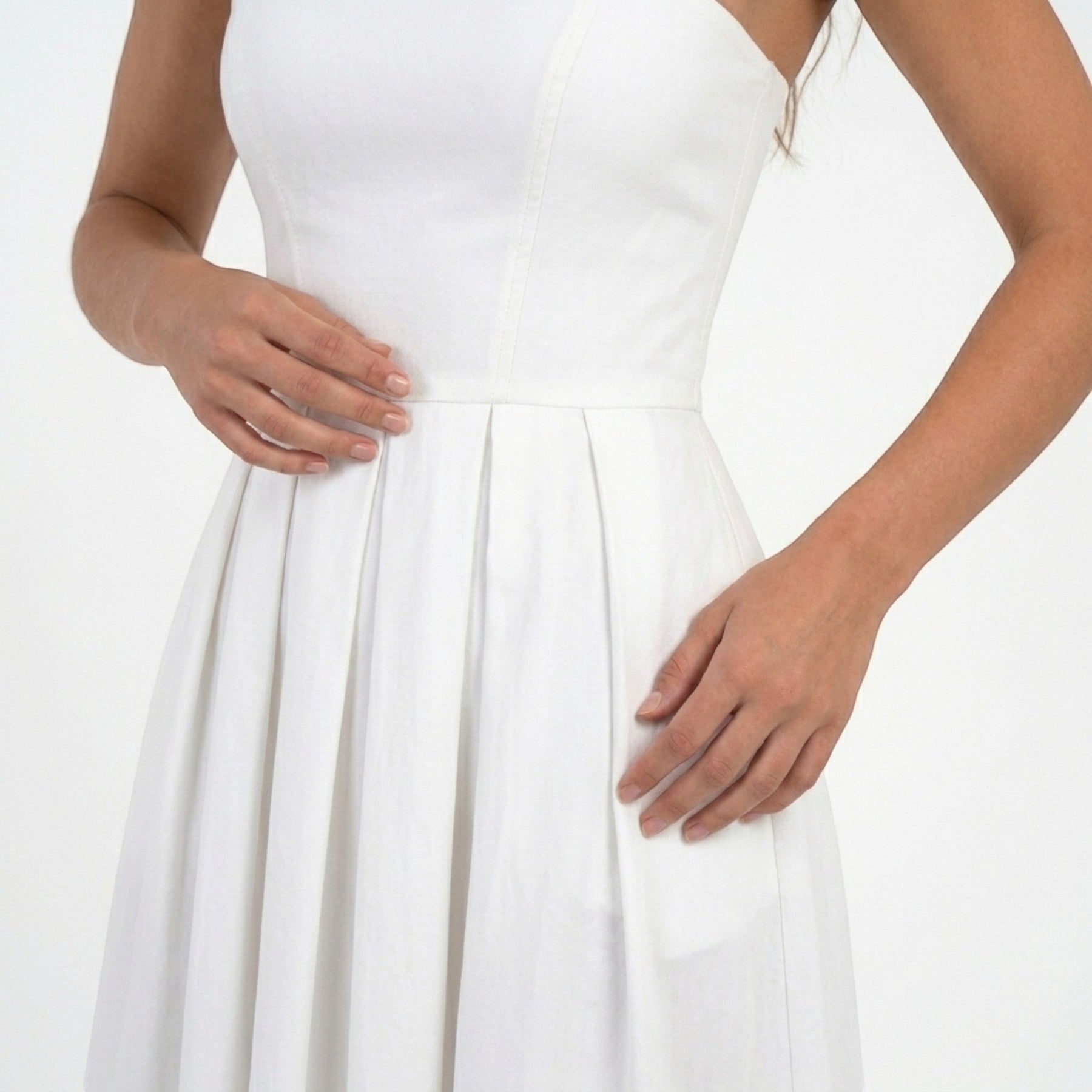 Robe midi bustier en tissu satiné ligne A corset élégante événements formels femme