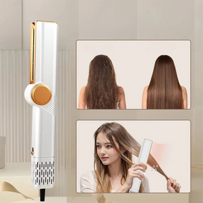 Lisseur 2-en-1 pour Cheveux Humides et Secs - Coiffage Rapide et Soin Optimal