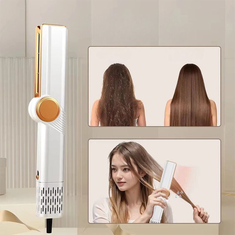 Lisseur 2-en-1 pour Cheveux Humides et Secs - Coiffage Rapide et Soin Optimal