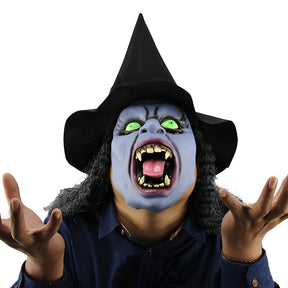 Masque en Latex Naturel pour Halloween - Confortable et Léger avec Bouche Mobile