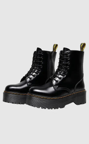 Bottes à Plateforme en Cuir - Confort Ultime pour un Port Toute la Journée