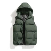 Veste d'hiver sans manches pour hommes - Isolation Premium et Capuche Amovible