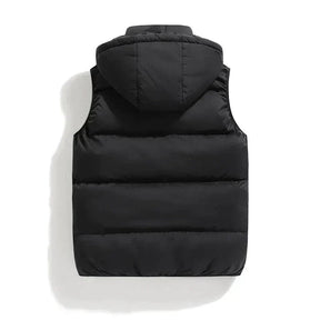 Veste d'hiver sans manches pour hommes - Isolation Premium et Capuche Amovible