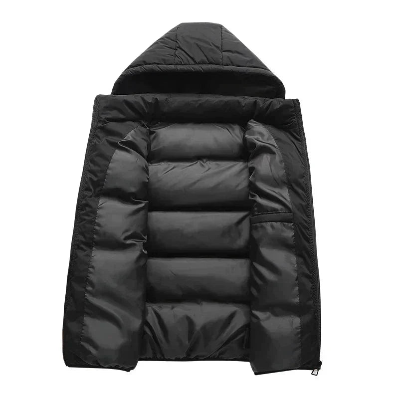 Veste d'hiver sans manches pour hommes - Isolation Premium et Capuche Amovible