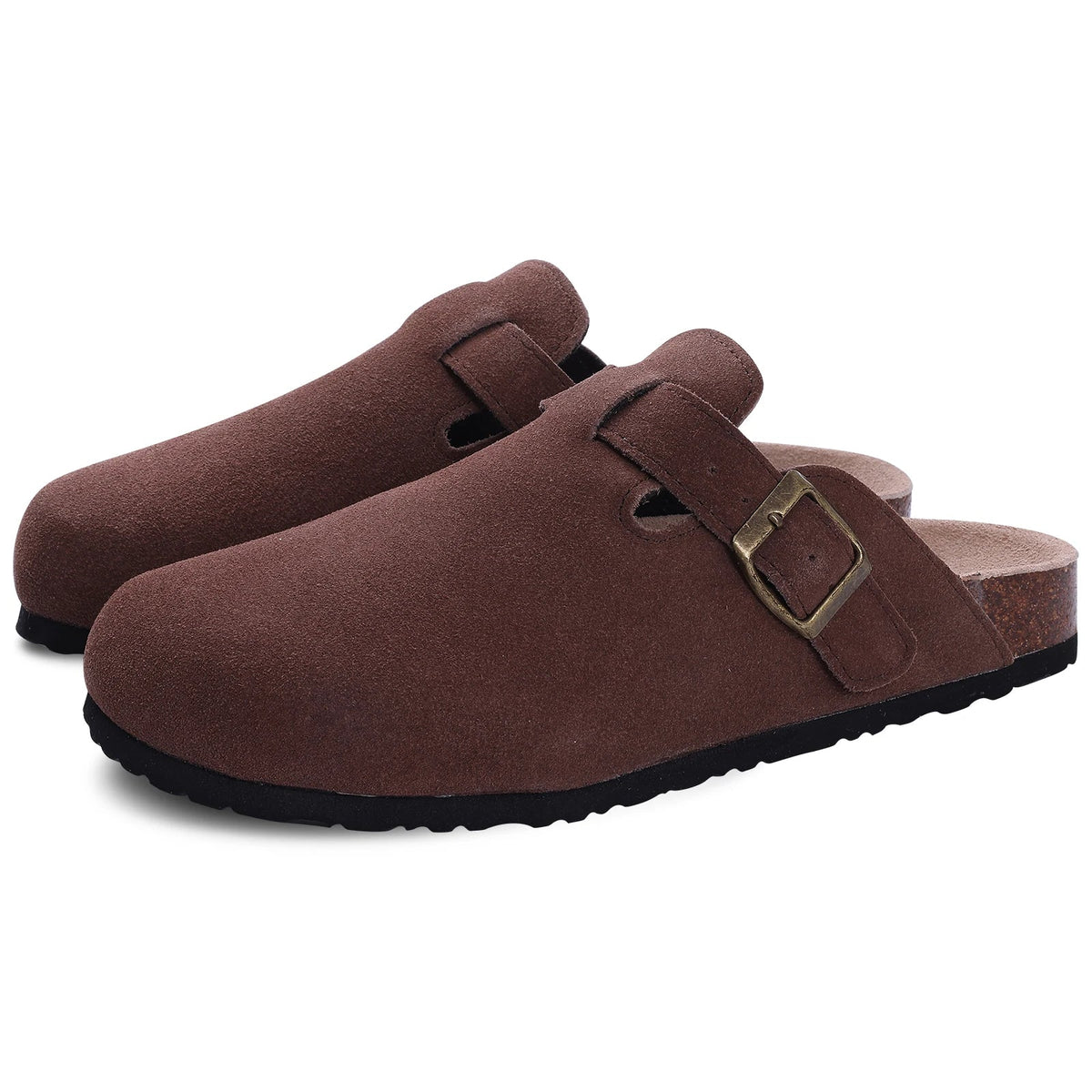 Mules en Suède Femme - Confort Élégant avec Semelle en Liège