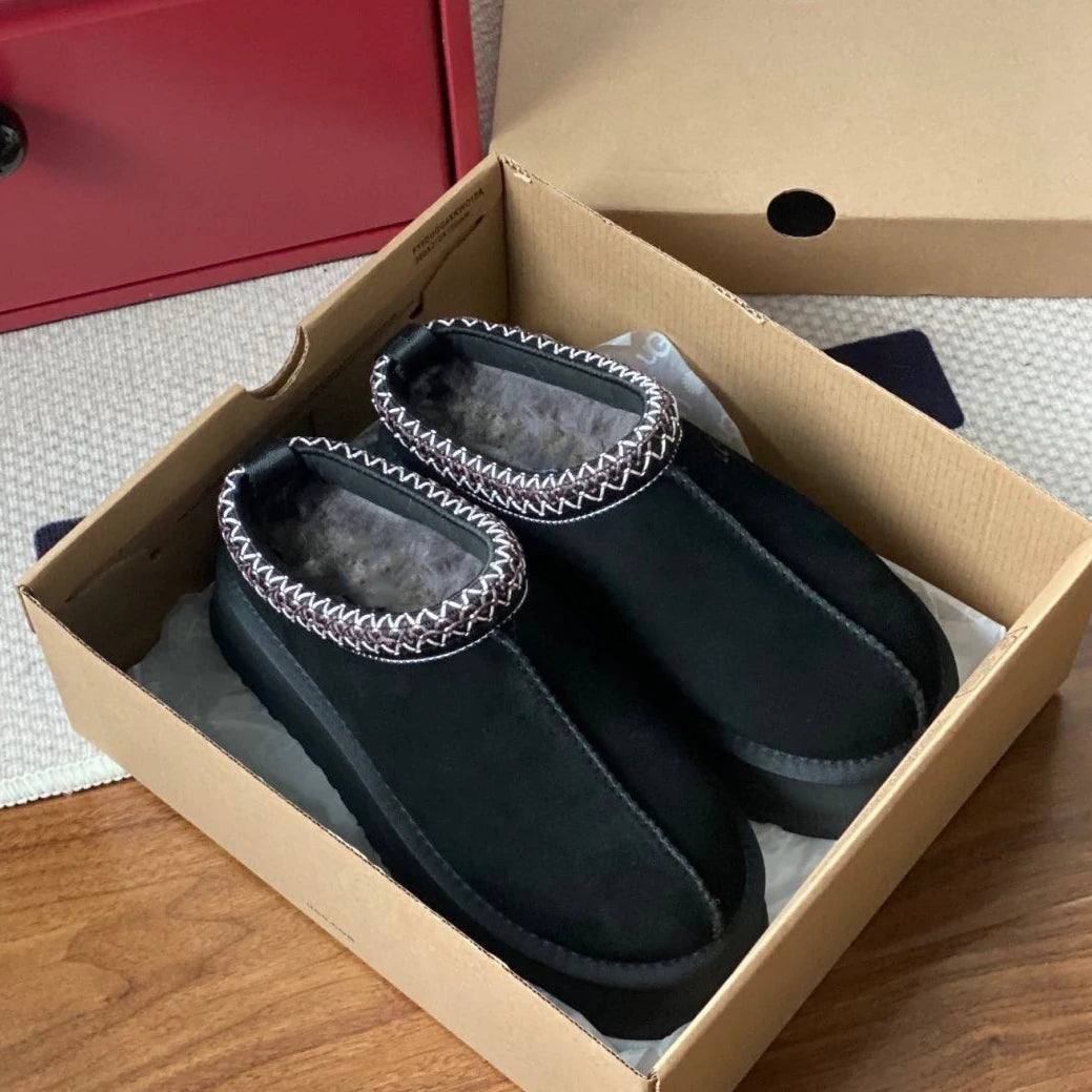 Bottines à Plateforme pour Femmes - Doublure en Fourrure Confortable pour l'Hiver