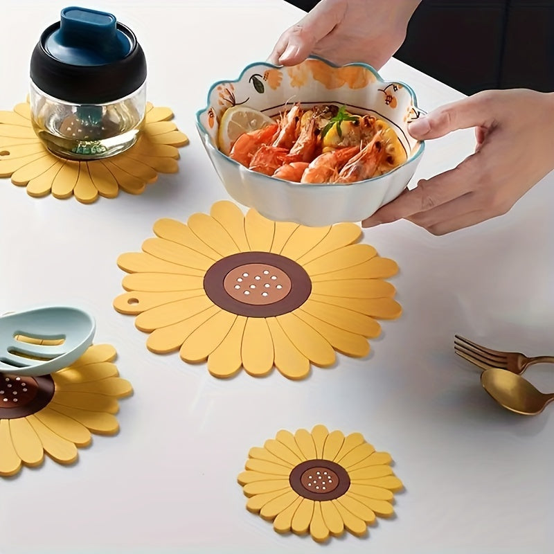 Tapis de Table Résistant à la Chaleur - Design Tournesol et Antidérapant