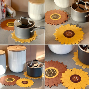 Tapis de Table Résistant à la Chaleur - Design Tournesol et Antidérapant