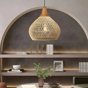 Luminaire en Rotin Artisanal - Design Boho et Éclairage Ambiant
