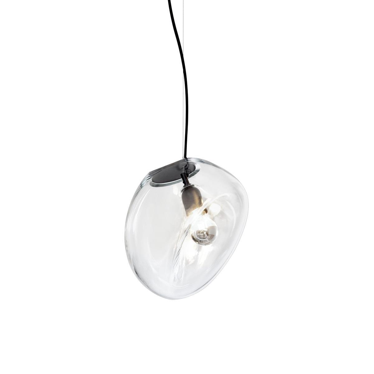 Lampe Plafonnier en Verre Soufflé - Design Épuré et Atmosphère Sereine