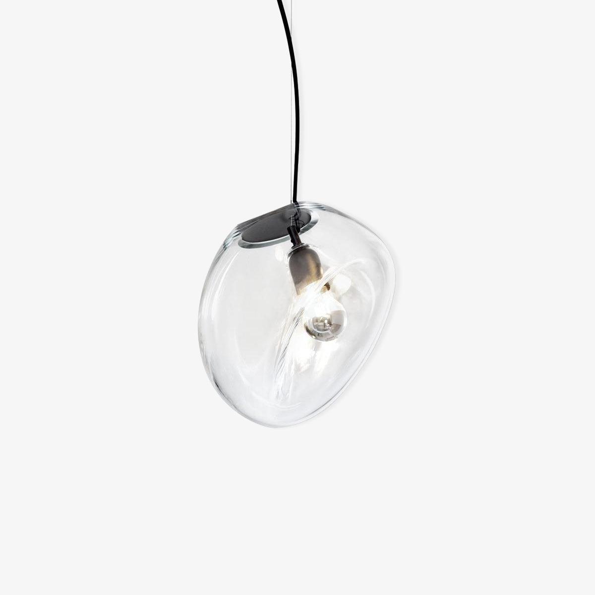 Lampe Plafonnier en Verre Soufflé - Design Épuré et Atmosphère Sereine