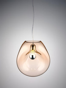 Lampe Plafonnier en Verre Soufflé - Design Épuré et Atmosphère Sereine