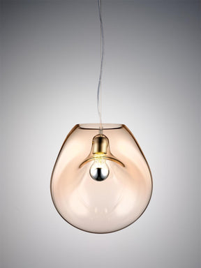 Lampe Plafonnier en Verre Soufflé - Design Épuré et Atmosphère Sereine