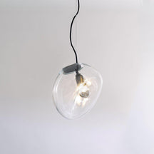 Lampe Plafonnier en Verre Soufflé - Design Épuré et Atmosphère Sereine