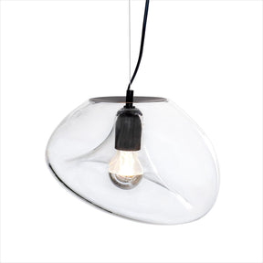 Lampe Plafonnier en Verre Soufflé - Design Épuré et Atmosphère Sereine