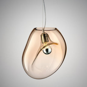 Lampe Plafonnier en Verre Soufflé - Design Épuré et Atmosphère Sereine