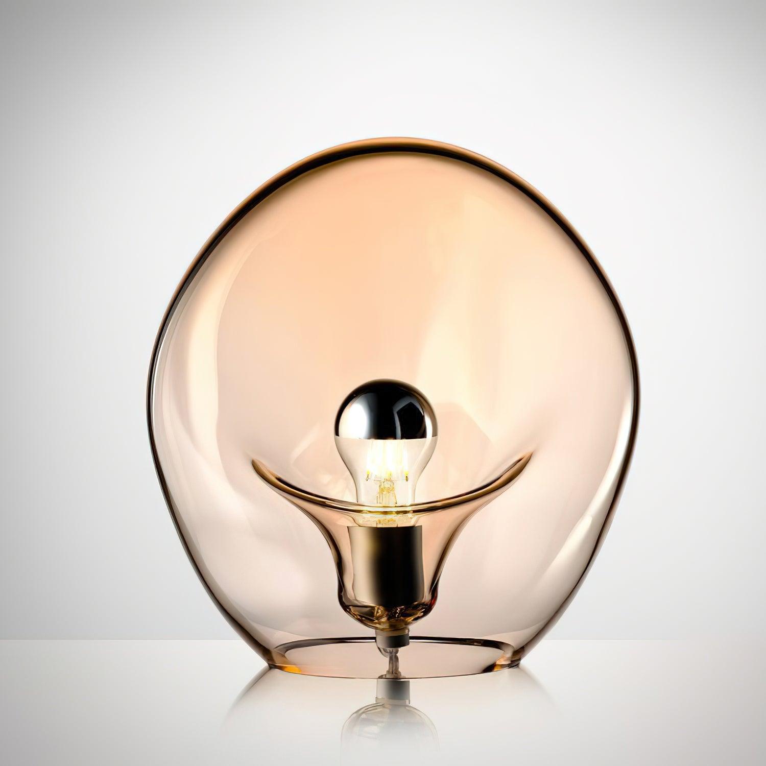 Lampe Plafonnier en Verre Soufflé - Design Épuré et Atmosphère Sereine