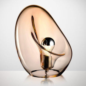 Lampe Plafonnier en Verre Soufflé - Design Épuré et Atmosphère Sereine