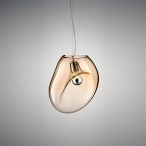 Lampe Plafonnier en Verre Soufflé - Design Épuré et Atmosphère Sereine