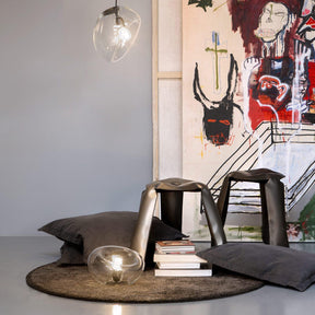 Lampe Plafonnier en Verre Soufflé - Design Épuré et Atmosphère Sereine