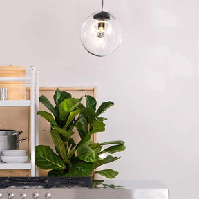 Lampe Plafonnier en Verre Soufflé - Design Épuré et Atmosphère Sereine