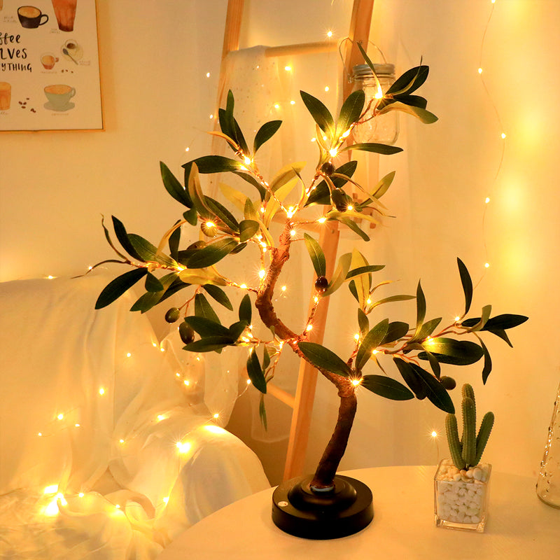Lampe de Table LED Naturelle - Design Unique avec Branches Flexibles