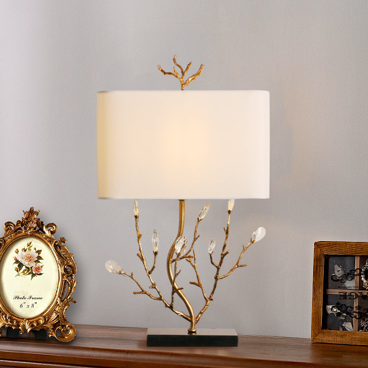 Lampe de Table en Laiton - Design Élégant Inspiré de la Nature