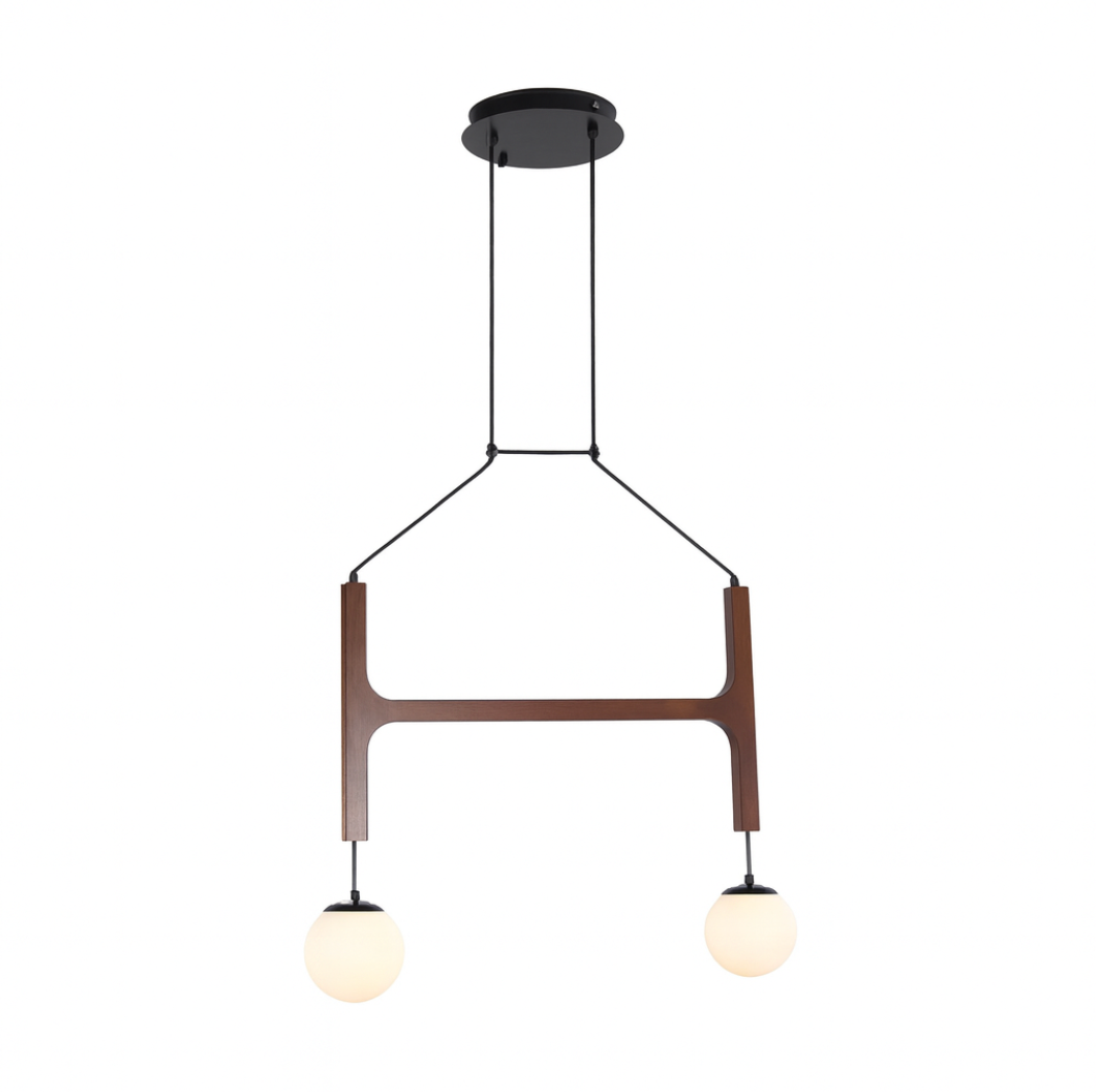 Lampe Pendante Moderne en Bois et Verre - Élégance et Confort pour Votre Intérieur
