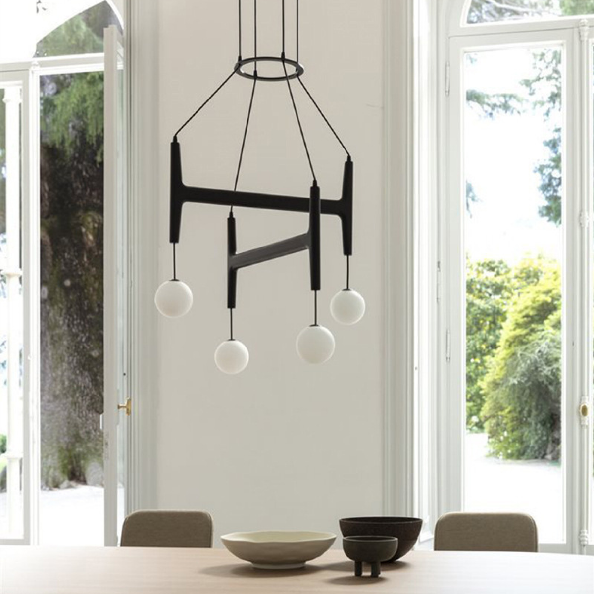 Lampe Pendante Moderne en Bois et Verre - Élégance et Confort pour Votre Intérieur