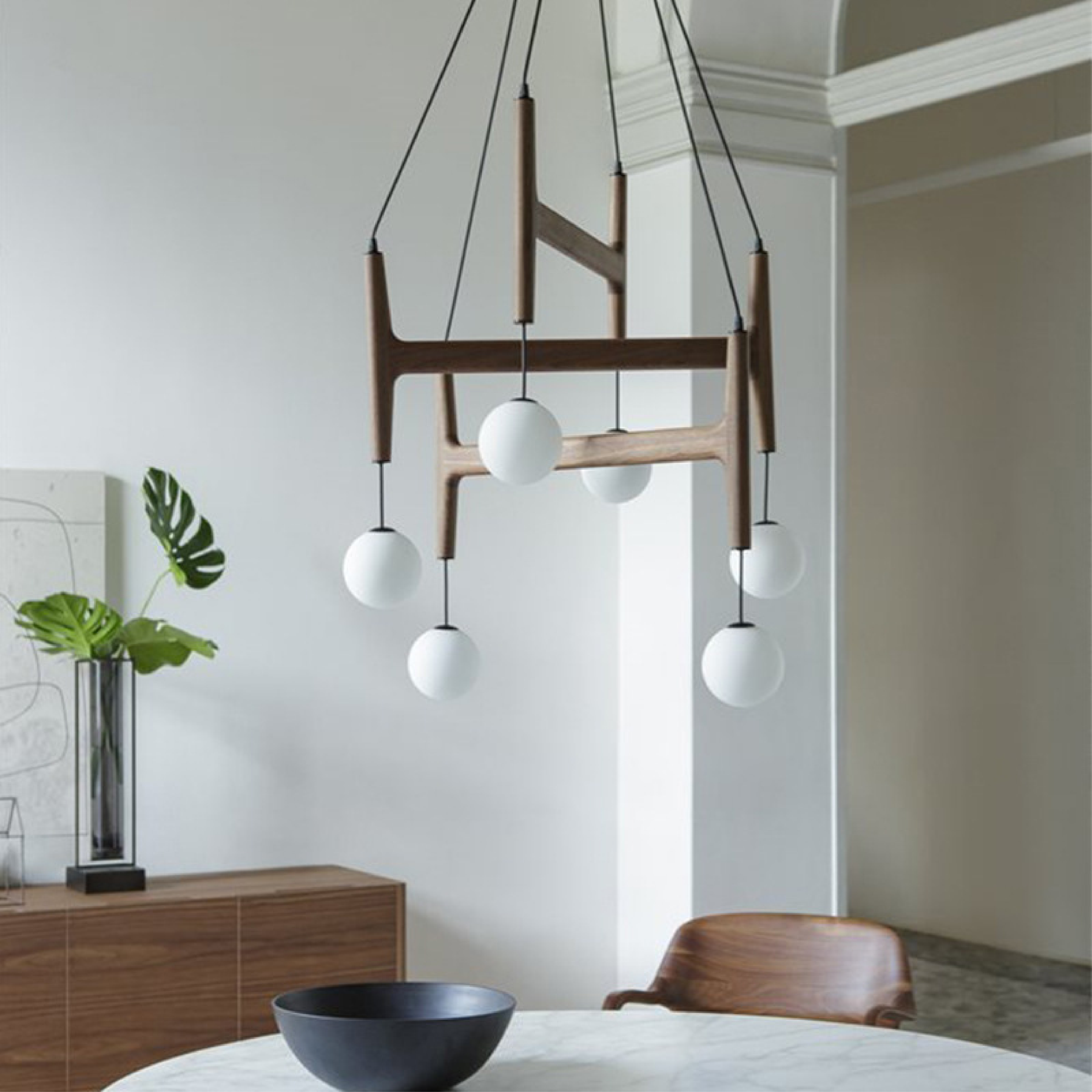 Lampe Pendante Moderne en Bois et Verre - Élégance et Confort pour Votre Intérieur