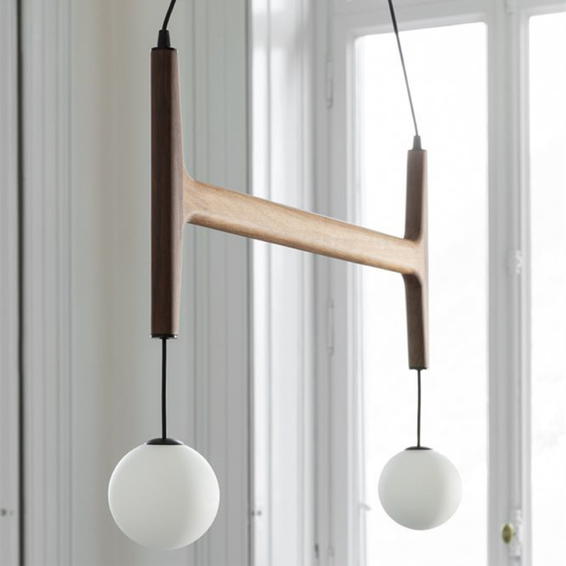 Lampe Pendante Moderne en Bois et Verre - Élégance et Confort pour Votre Intérieur