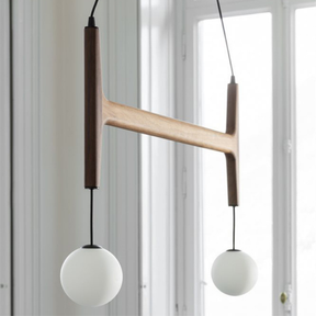 Lampe Pendante Moderne en Bois et Verre - Élégance et Confort pour Votre Intérieur
