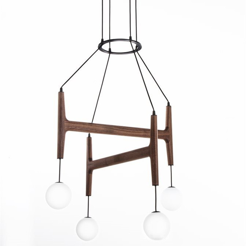 Lampe Pendante Moderne en Bois et Verre - Élégance et Confort pour Votre Intérieur