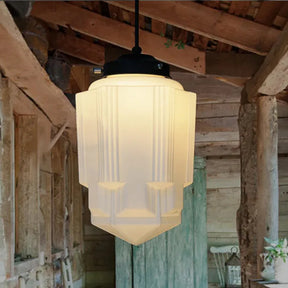 Lampe Pendante Géométrique Vintage - Éclairage Chaud et Design Élégant