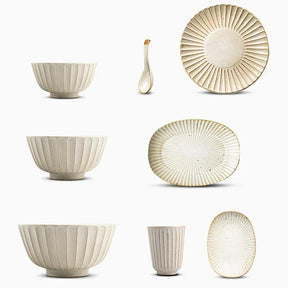 Ensemble de Dîner en Grès - 21 Pièces Élégantes et Durables