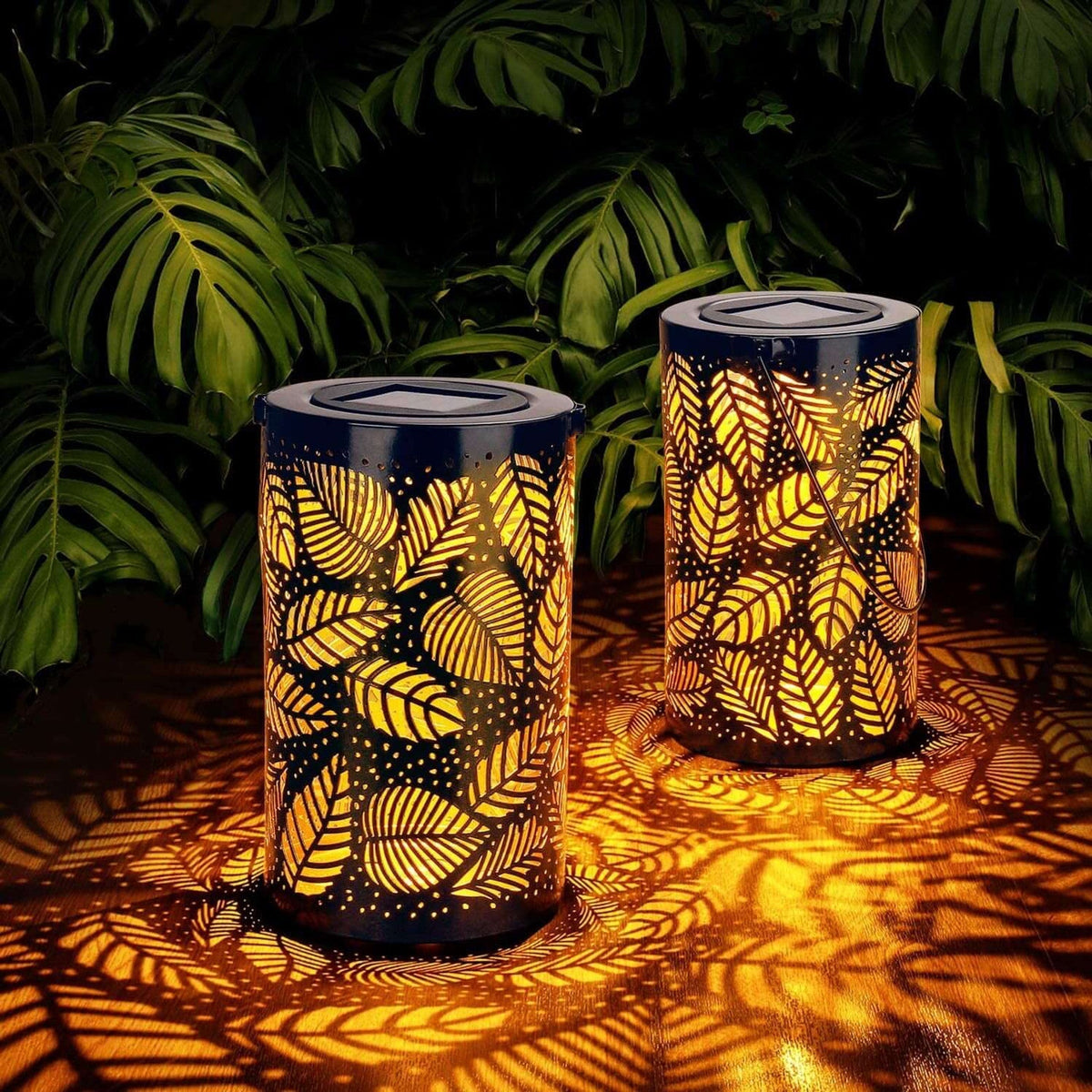 Lampe Solaire en Feuille - Éclairage Écologique et Ambiance Chaleureuse