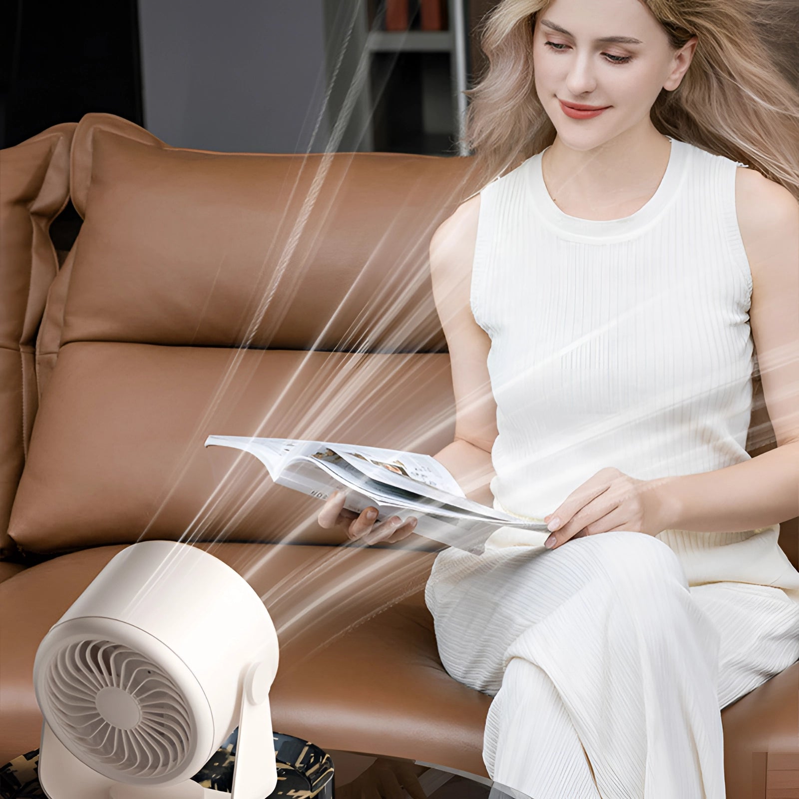 Ventilateur Turbo Silencieux sans Lame - Refroidissement Compact avec Affichage LED
