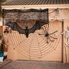 Nappe en Dentelle Noire Halloween - Décoration Élégante et Effrayante