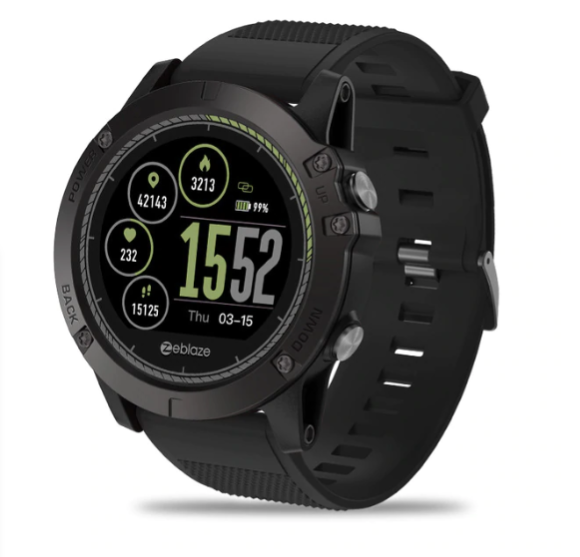 Montre Connectée Tactique Étanche - Suivi de Fréquence Cardiaque et Aventure