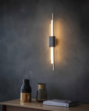 Applique Murale en Marbre Noir et Or - Luxe et Design Scandinave Moderne