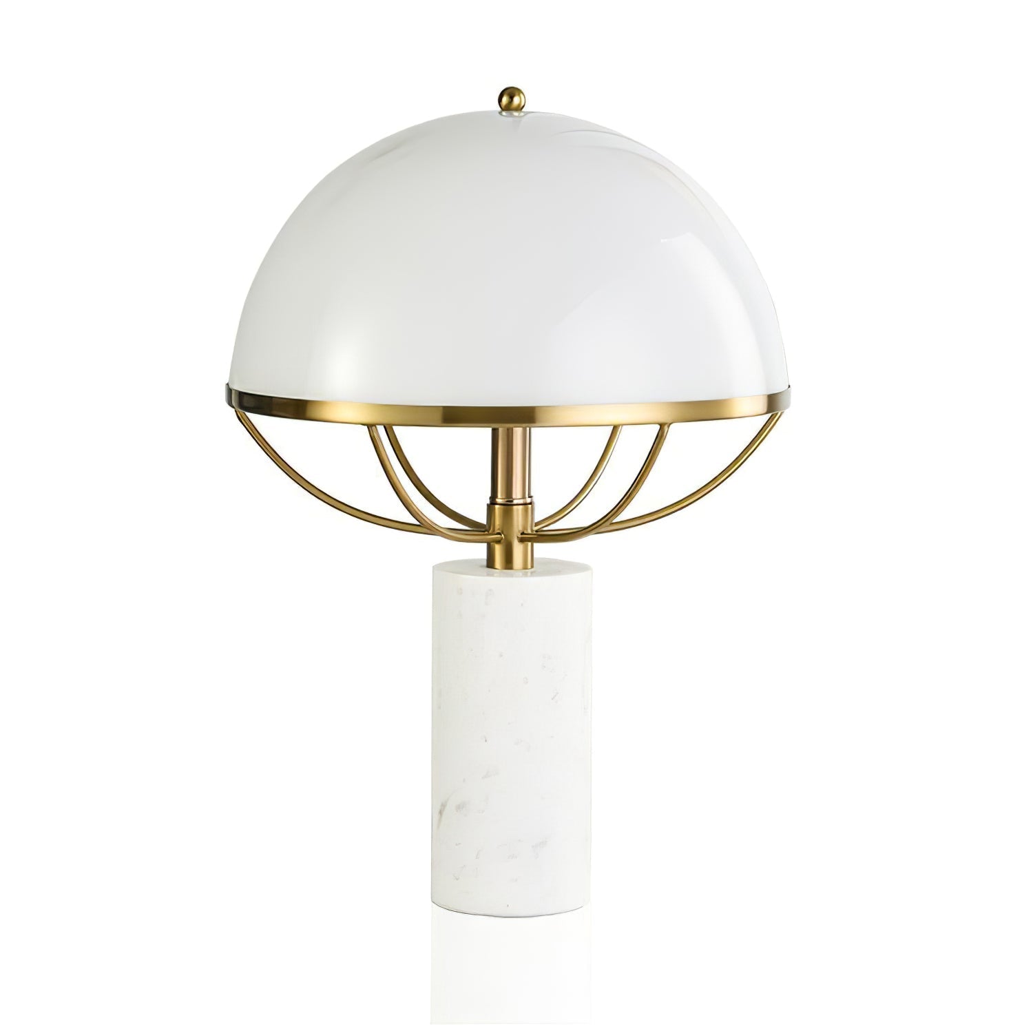 Lampe en Verre Dorée avec Socle en Marbre - Éclairage Ambiant et Élégant pour Intérieur
