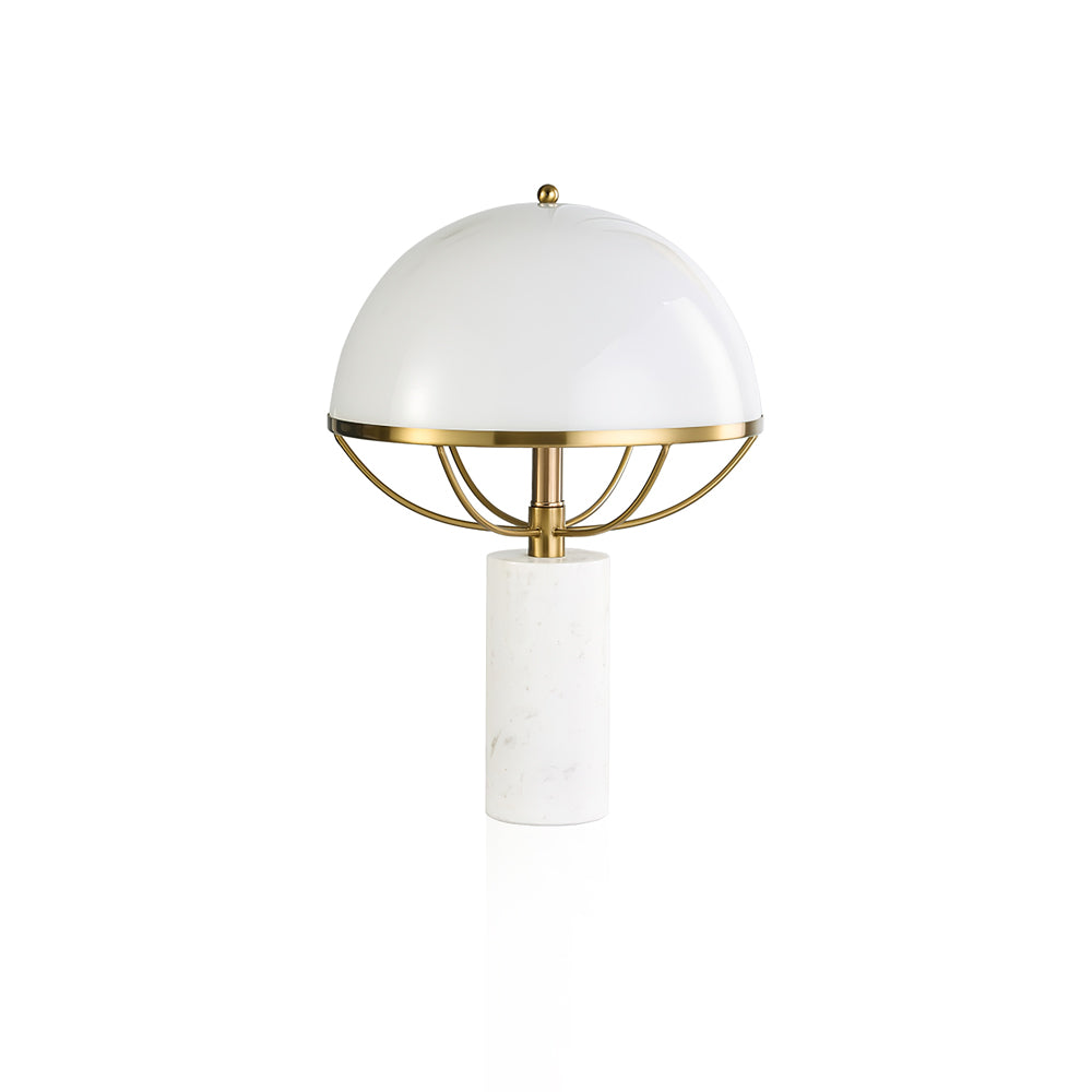 Lampe en Verre Dorée avec Socle en Marbre - Éclairage Ambiant et Élégant pour Intérieur