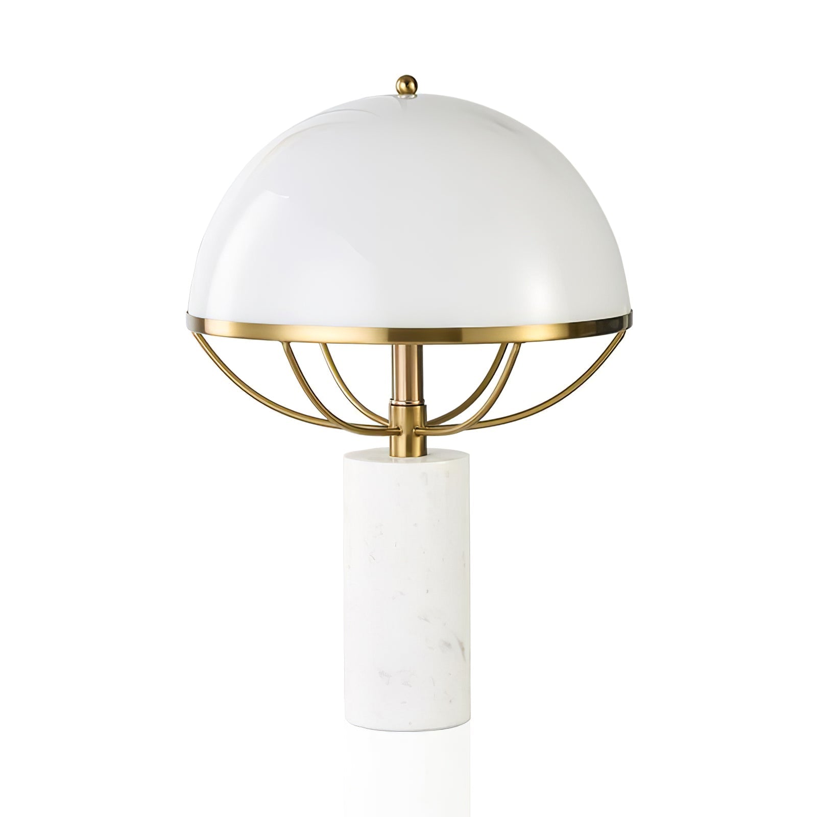 Lampe en Verre Dorée avec Socle en Marbre - Éclairage Ambiant et Élégant pour Intérieur